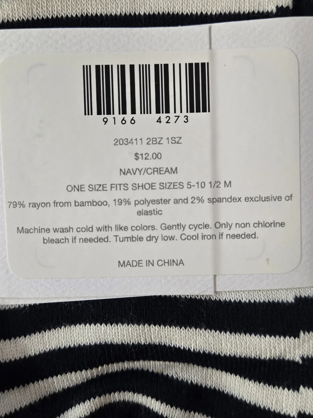 (5) Pair J. Jill Women's Bamboo-Blend Crew Socks - Black, Navy & Mauve